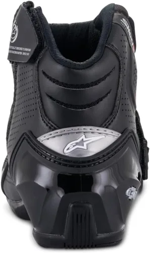 Vista 4 de Alpinestars SMX-1 R V2 - Botas de motocicleta ventiladas para hombre, botas de equitación cortas, con certificación CE Negro/Negro