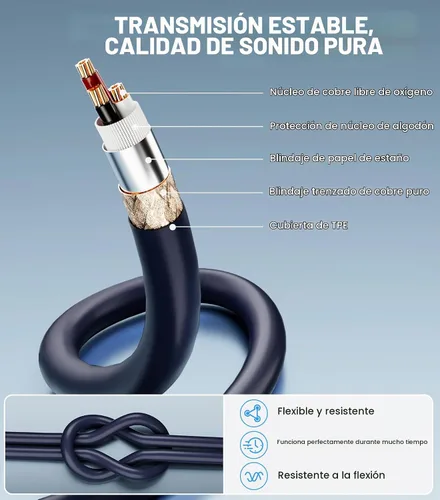Vista 7 de Tisino Cable RCA a XLR, 2 RCA a 2 XLR macho HiFi Cable, 4N OFC, 3.3 pies