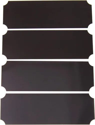 Vista 6 de Placas de grabado de aluminio anodizado en blanco, surtido de 15 piezas, 3 espesores, negro de doble cara