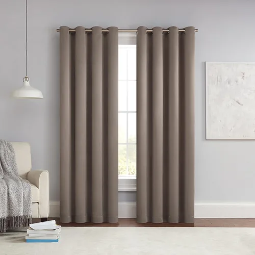 Vista 15 de Eclipse Thermapanel Cortina lisa de ventana moderna para oscurecer la habitación, con bolsillo para cortinero, para dormitorio (1 panel), 54 x 63