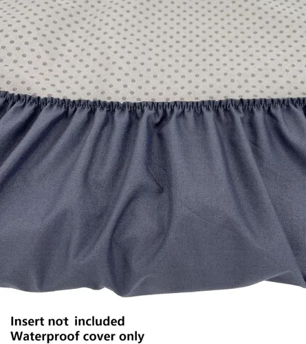 Vista 2 de Funda de plástico elástica impermeable para cama de perro, color gris azulado, 20 x 15 pulgadas