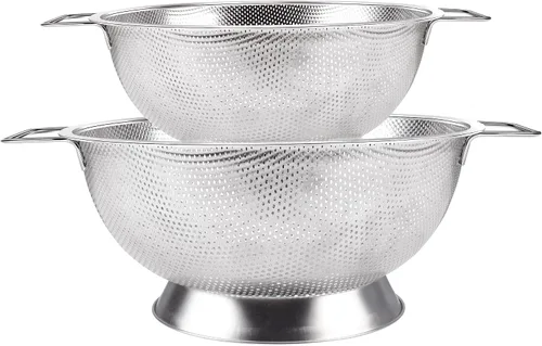 Vista 10 de Gulex Colador de acero inoxidable de 3 cuartos, colador para alimentos de cocina, apto para lavavajillas