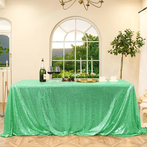 Vista 59 de Manteles redondos de lentejuelas negros para fiestas, de 121,9 cm, mantel redondo de purpurina ajustado, pequeño, lindo y dulce, para boda