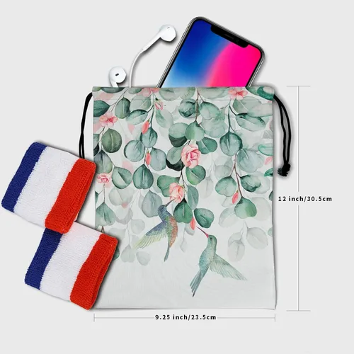 Vista 55 de Bolsa de agarre de gimnasia de piel de animal, bolsa de gimnasia con cordón ajustable, bolsa de cuerda para fauna silvestre, Mariposas Galaxy
