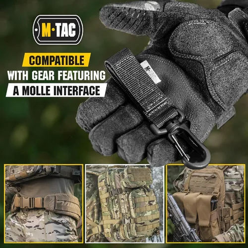 Vista 6 de M-Tac Key Holder for Belt with Key Clip - Tactical Key Chains for Mens - Molle Military Key Keeper Negro