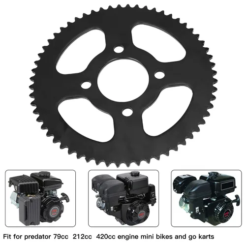 Vista 2 de YOXUFA Go Kart Sprocket 35 Cadenas 60 dientes Trasero Piñón de 2.008 in Diámetro para Predator 79cc 212cc 420cc Mini Bike Trike ATV Go Kart Cart