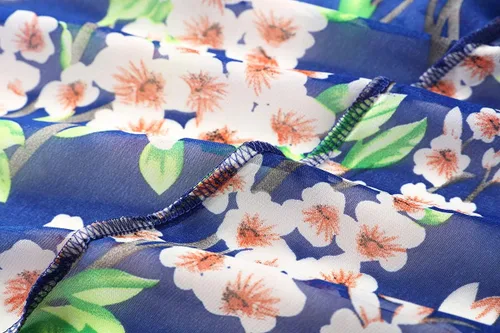 Vista 6 de olrain - Cárdigan estilo kimono holgado y traslúcido, de gasa, con estampado floral, para mujer