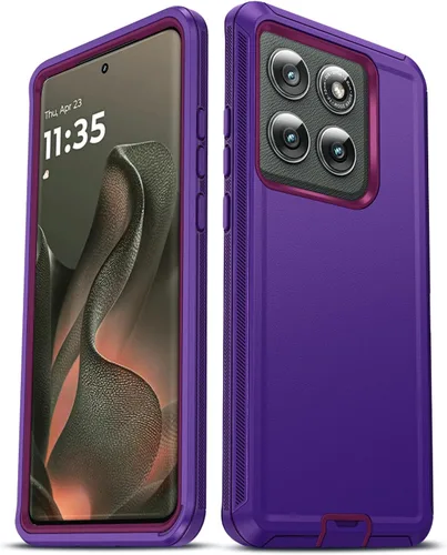 Vista 12 de LeYi Funda para Motorola Edge-2022: 【No es compatible con Edge Plus】 Funda resistente 3 en 1, funda resistente 3 en 1, grado militar, a prueba