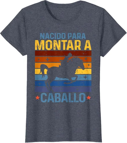 Vista 21 de Horse Rider Equestrian Riding Nacido Camiseta Para Montar A Caballo Negro