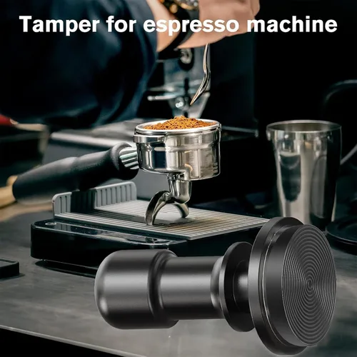 Vista 6 de PUSEE Tamper Espresso de 58 mm para Café Espresso, Tamper Espresso Calibrado Premium de 30 lb con Carga de Resorte, Tamper de Molienda de Base