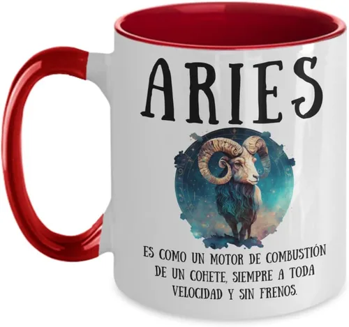 Vista 5 de Aries Signo Zodiacal Regalo para hijado, hijo, mamá, papá