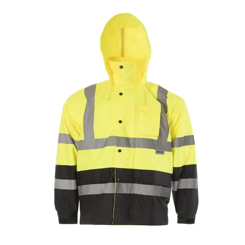 Vista 6 de Jorestech - chamarra ligera para la lluvia, impermeable, ANSI/ISEA 107-2015, clase 3, nivel 2, Amarillo, Extra grande