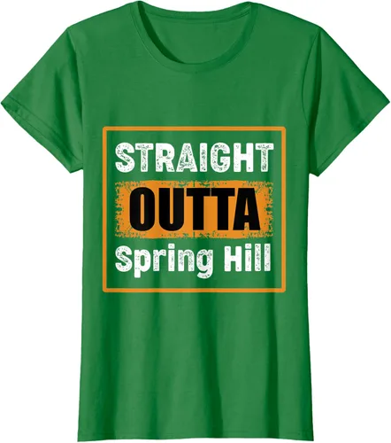 Vista 25 de Straight Outta Spring Hill Tennessee USA - Camiseta de humor vintage, Negro