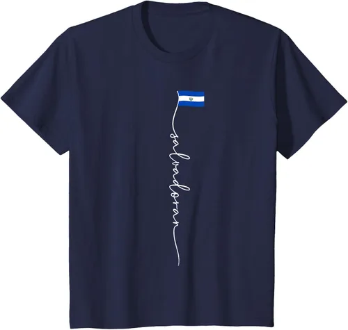 Vista 75 de Camiseta con la bandera salvadoreña de El Salvador