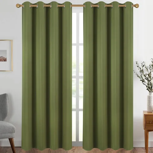 Vista 46 de Diraysid Cortinas opacas beige con ojales para dormitorio, con aislamiento térmico, cortinas de oscurecimiento de habitación, 38 x 54 pulgadas, 2
