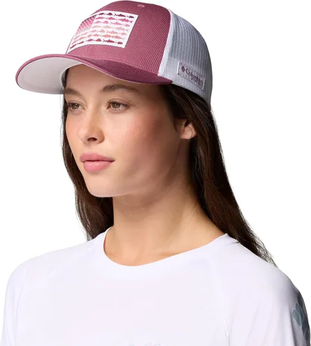 Vista 5 de Columbia Gorra de bola de malla Bandera antigua de malva/blanco/pescado