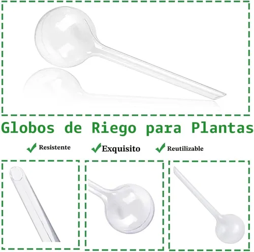 Vista 3 de 10 globos transparentes de riego de plantas, bombillas de plástico de riego automático, dispositivo de riego automático de flores, bebedero