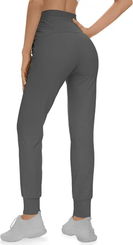 Vista 2 de TARSE Pantalones deportivos para mujer con bolsillos y cordón para correr
