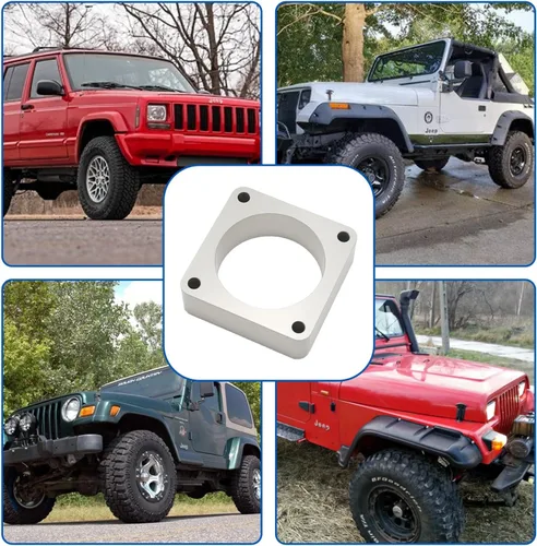 Vista 4 de Espaciador de cuerpo del acelerador 1068 de repuesto para Jeep Wrangler TJ YJ 1987-2006 Reemplazo para Cherokee XJ 1984-2001