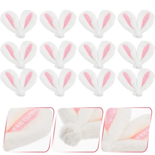 Vista 8 de Amosfun 20 piezas de accesorios de horquilla de orejas de conejo, mini pinzas para orejas de conejo, accesorios de bricolaje para mujeres y niñas