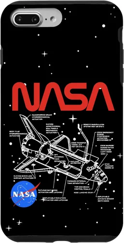 Vista 12 de NASA Carcasa con logotipo de Space Shuttle Schematic para iPhone 17