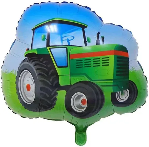 Vista 5 de 5 globos de aluminio de tractor verde para tractor número 1, globos de aluminio de Mylar para decoración de fiesta de primer cumpleaños