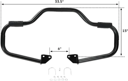 Vista 3 de Protector de motor bigote para modelos Dyna 2006-2017, compatible con FXDL 2014-2017 (todos los mercados) y Dyna 2015 y posteriores
