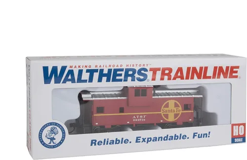 Vista 5 de Walthers Trainline HO Scale Model Atchison, Topeka & Santa Fe Vision Caboose, modelo: 931-1503