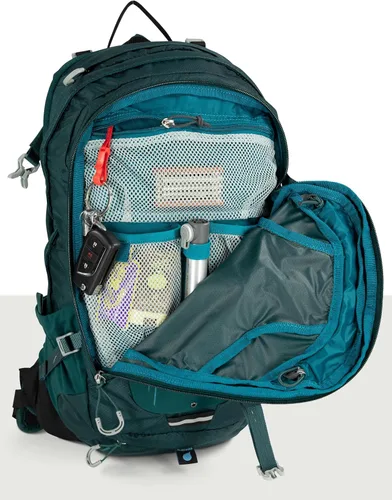 Vista 8 de Osprey Sylva 12L Mochila de ciclismo para mujer con depósito hidráulico, verde Baikal