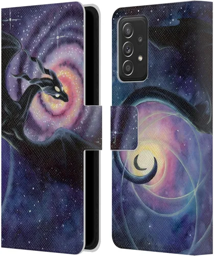 Vista 14 de Head Case Designs Officially Licensed Carla Morrow Galactic Entrancement Dragons Leather Wallet Case Compatible with Samsung Galaxy A53 5G (2022)