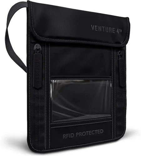 Vista 67 de Venture 4th bolsa de cuello de viaje con traba RFID, gris), V4-01-NP-GR