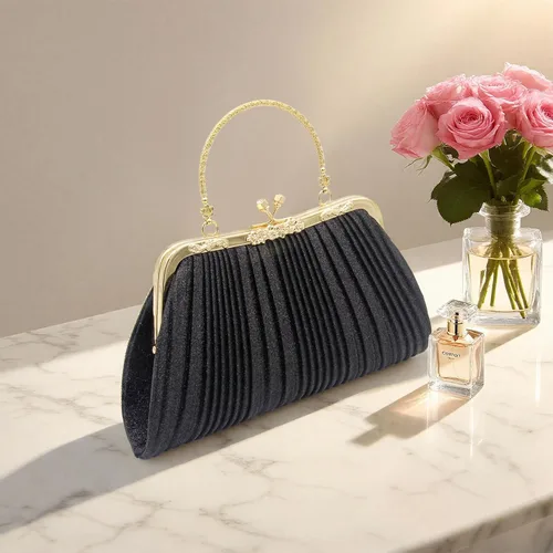 Vista 2 de Bolso de mano para mujer, bolso de noche brillante para fiesta, baile, boda, formal