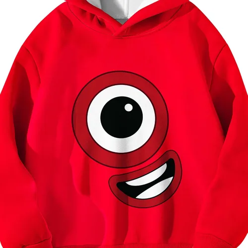 Vista 3 de KG PINK Boys Numbers Costume Hoodie Sweatshirt Outfits Kids Girls Cartoon Home Causal Wear Daily Playwear