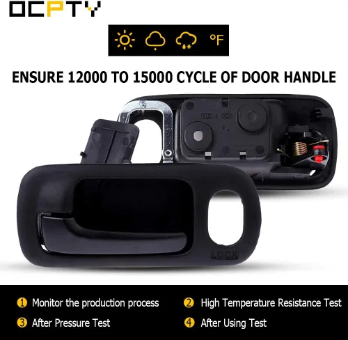 Vista 5 de OCPTY Manija de puerta Interior delantera izquierda del lado del conductor de repuesto para Honda Civic 2002-2005 para Honda Civic Manija de puerta