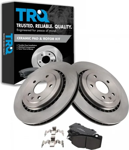 Vista 47 de TRQ Juego de pastillas de freno y rotor de cerámica trasera compatible con Honda Accord V6 1998-02 3.0L con frenos de disco traseros 02-06 Acura RSX