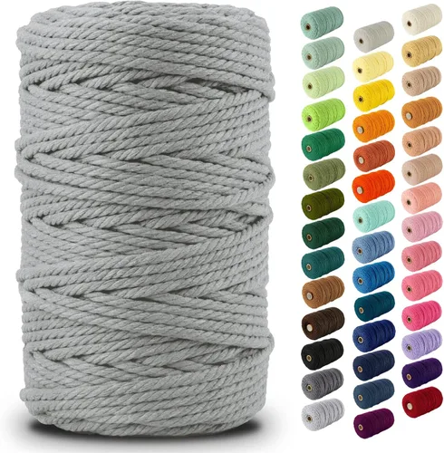 Vista 64 de Nook Theory Hilo de macramé de 3mm 109 yardas - Cuerda de macramé suave de 4mm, 5mm perfecta para nudos - Suministros de macramé para colgadores