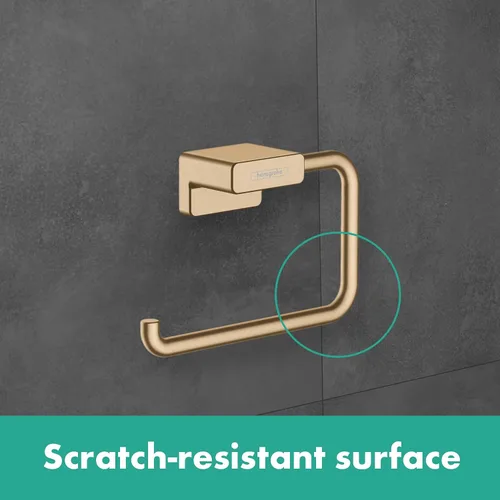 Vista 2 de hansgrohe AddStoris 41771340 - Portarrollos sin tapa en cromo negro cepillado, accesorios de 3 pulgadas