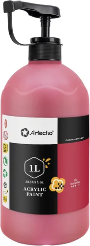 Vista 27 de Artecho Juego de pintura acrílica de 12 colores en envases grandes (500ml/17oz), pintura para manualidades artísticas para suministros de arte