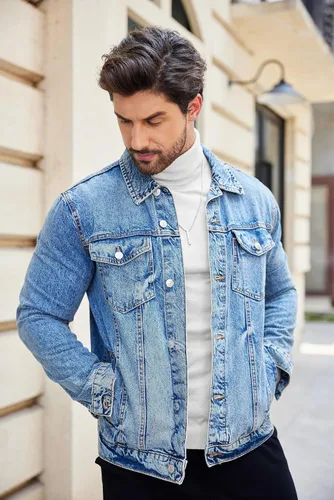 Vista 8 de COOFANDY Suéter de cuello alto ajustado para hombre, casual, básico, de manga larga, suéter de punto