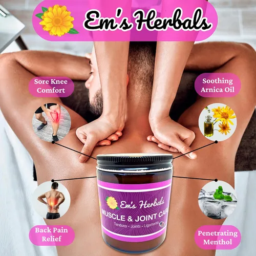 Vista 3 de EM 's Herbals Muscle Rub Salve, 2 oz.