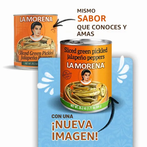 Vista 3 de La Morena Pimientos jalapeños en rodajas, 28 onzas (1 unidad) (el embalaje puede variar)
