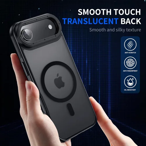 Vista 6 de Funda magnética para iPhone Air con protector de lente de cámara, protección grado militar de 10 pies, compatible con funda MagSafe Slim para iPhone