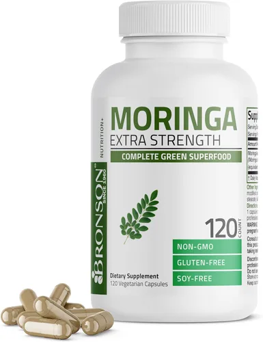 Vista 8 de Bronson Moringa Cápsulas extra fuertes Moringa Oleifera en polvo, 60