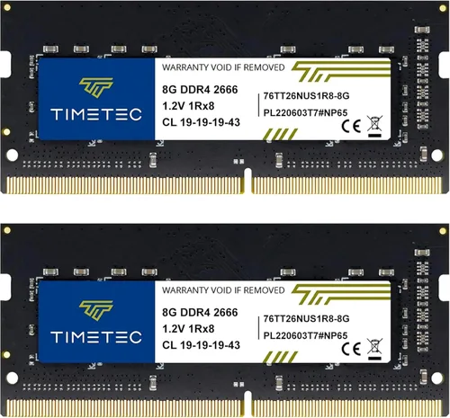 Vista 11 de Timetec 4GB DDR4 2666MHz (PC4-2666V) PC4-21300 SODIMM Laptop RAM - Módulo de memoria sin búfer de 260 pines 1.2V CL19 sin ECC para computadora