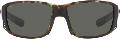 Vista 9 de Costa Man - Gafas de sol con montura negra mate, lentes de espejo azul, 2.36 pulgadas Espejo Negro/Cobre Plata 20.46 oz