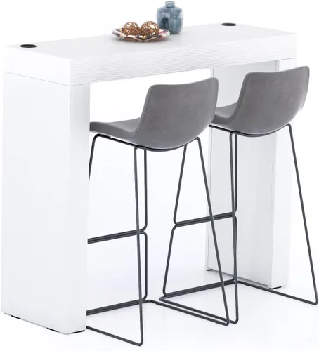 Vista 38 de Mobili Fiver Evolution - Mesa alta de bar de cocina fabricada en Italia Ahorra Espacio, Mesa de altura de mostrador montada en la pared para 1