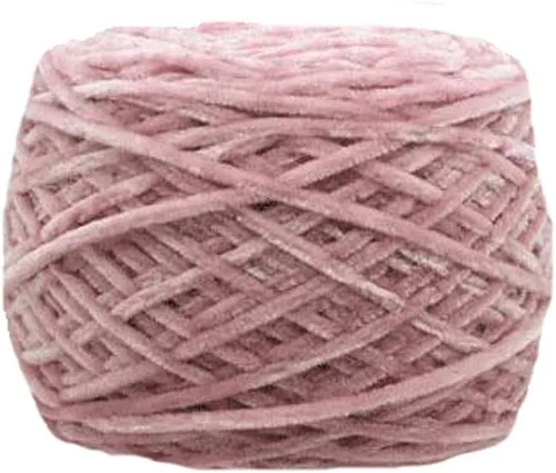 Vista 10 de Hilo de chenilla de 8 oz/250 g, hilo de chenilla de terciopelo para bricolaje, hilo de chenilla marrón café de lujo voluminoso para bufanda