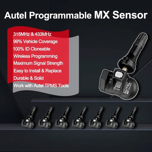 Vista 4 de Autel MaxiTPMS TS508WF Kit de herramienta de programación TPMS, con 8 sensores MX, programador de sensores de neumáticos 2026, reinicio/reinicio