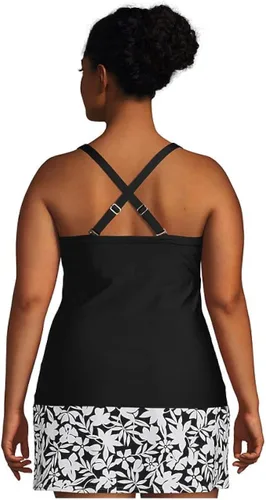Vista 3 de Lands End Traje de baño tankini resistente al cloro para mujer con tirantes ajustables
