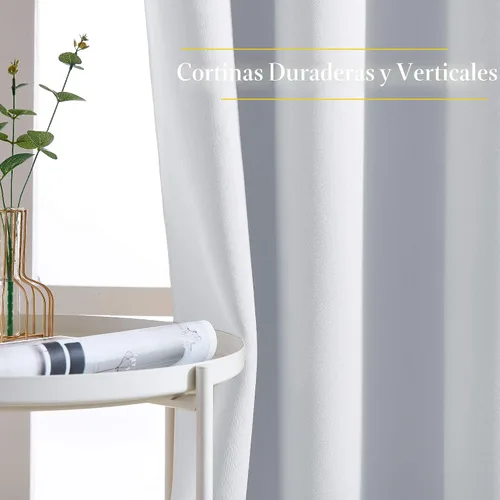 Vista 3 de NICETOWN - Paneles de cortinas para oscurecer la habitación, lisas, fácil cuidado, con aislamiento térmico, para dormitorio o sala